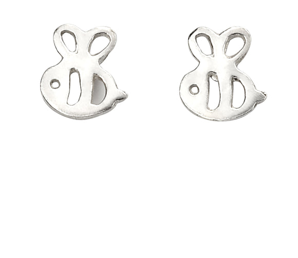 925 Sterling Silver Bee Stud Earrings