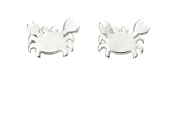 925 Sterling Silver Crab Stud Earrings FredBen Jewellery