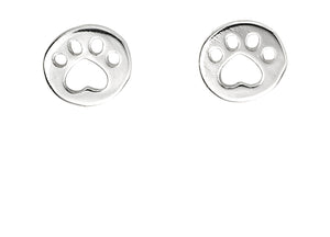  925 Sterling Silver Dog Paw Print Earrings FredBen Jewellery