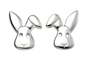 925 Sterling Silver Rabbit Bunny Stud Earrings FredBen Jewellery