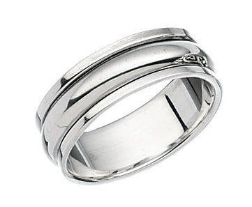 925 Sterling Silver Rotating Band Ring FredBen Jewellery